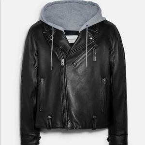 Coach mens leather jacket